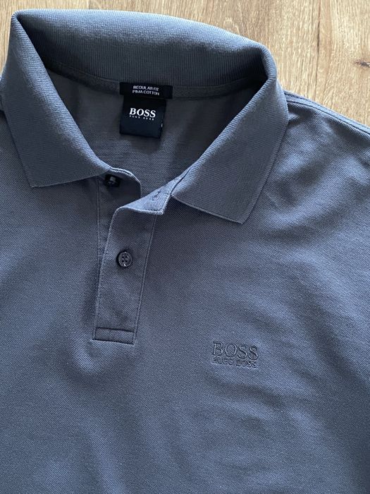 Hugo Boss Polo M męska idealna stalowa