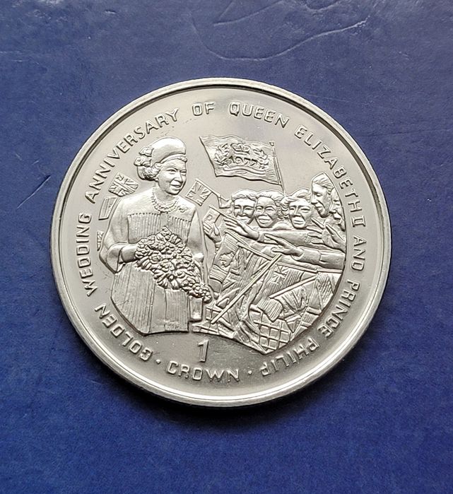 Moneta Korona 1997 - Złota rocznica ślubu - Gibraltar (714)