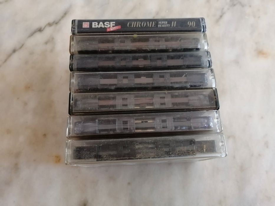 lote de 7cassetes audio regravaveis