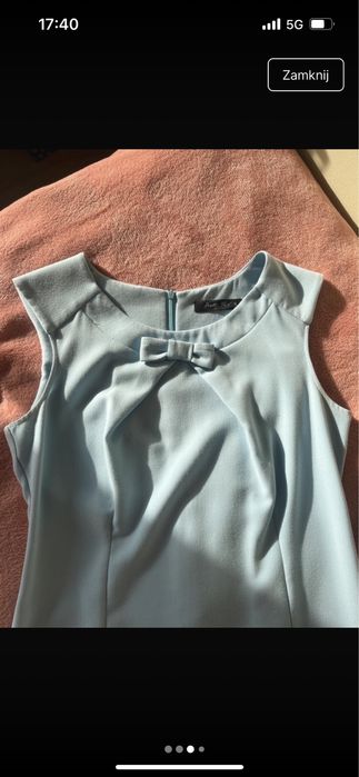 Błękitna letnia sukienka baby blue XL