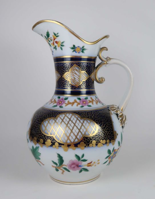 Jarro com bacia em porcelana antiga Europeia (Vieux Paris ?) Massamá E ...
