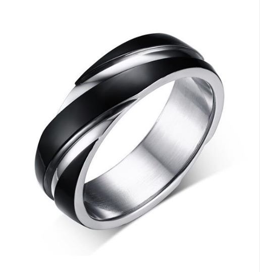 Alianças de Aço Inoxidável de cor Preto