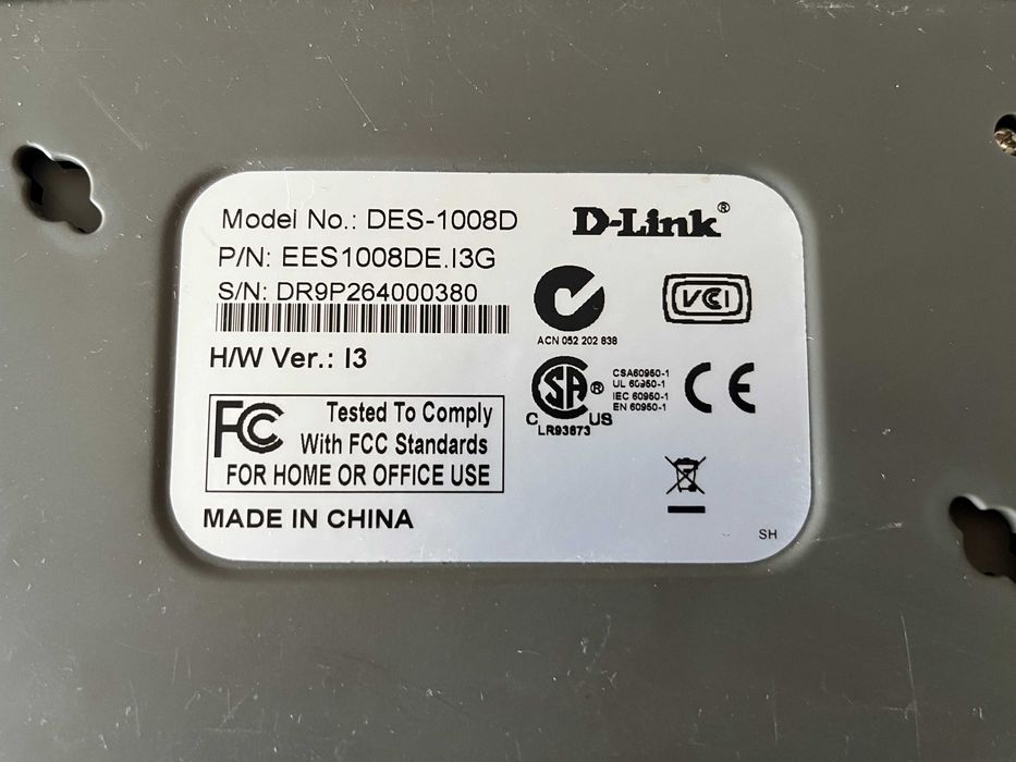 Switch Ethernet D-Link 10/100 DES-1008D441179494018590723