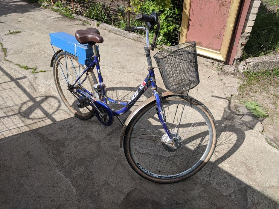 Велосипед електричний 350ват 36 вольт. АКБ 12 ампер