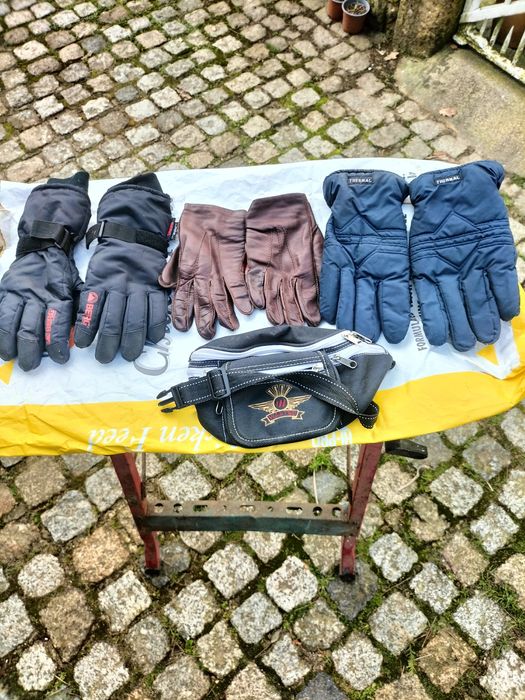 Muxila 3 par de luvas bolsa de cintura moto homem