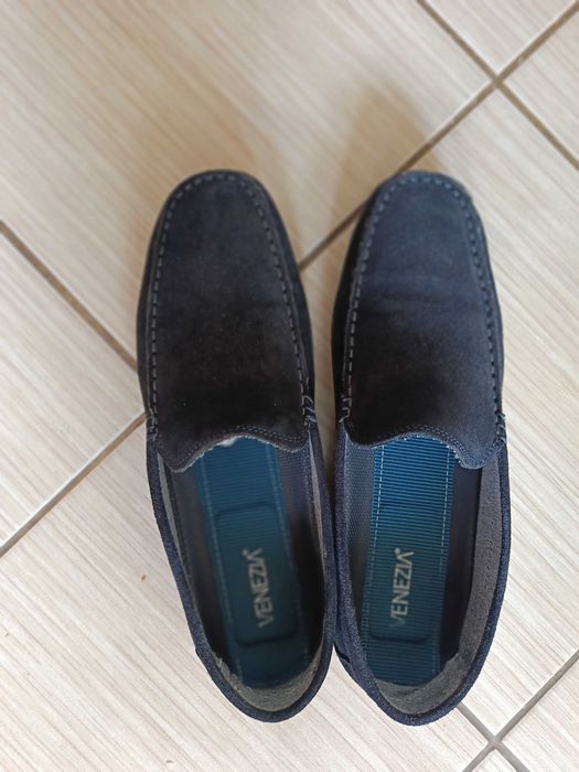 Mokasyny zamszowe męskie r.44