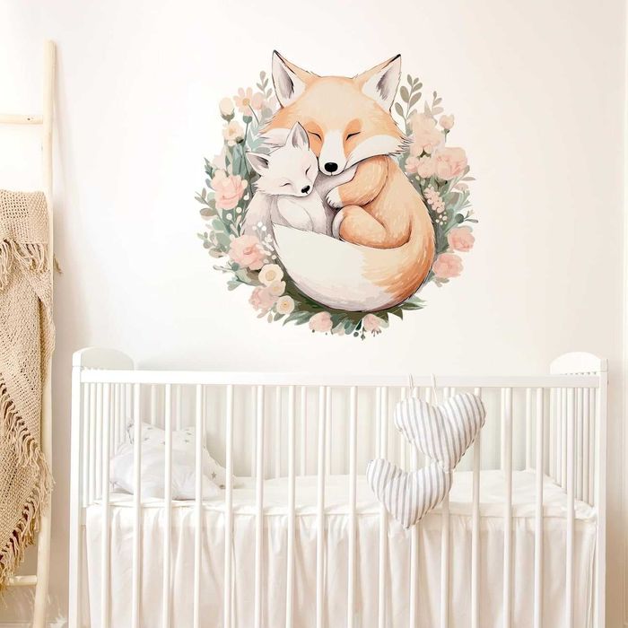 Naklejka na ścianę do pokoju dziecka Mama Lis