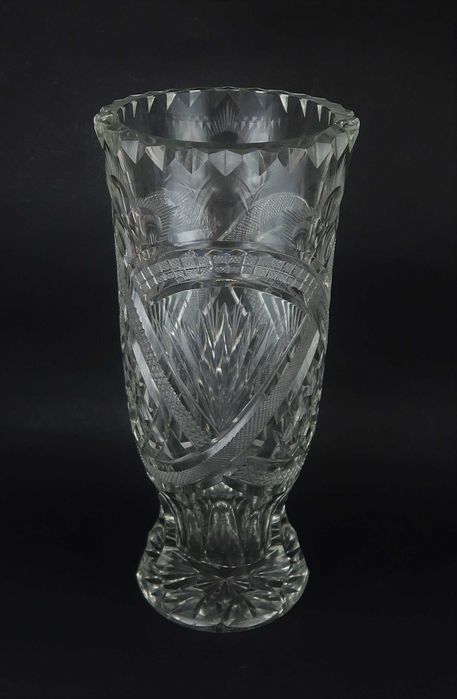 Jarra antiga em Vidro Lapidado - 28.5 cm