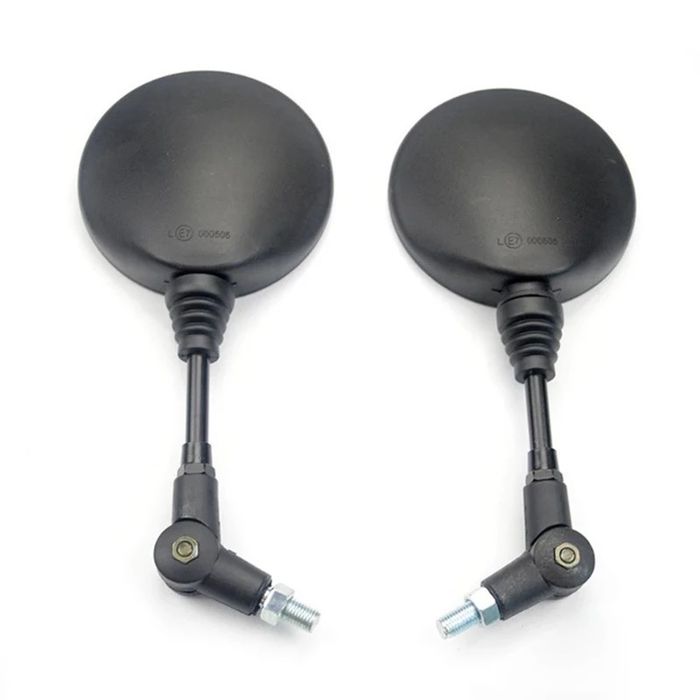Par de espelhos redondos homologados 10 cm M10 haste moto cafe racer