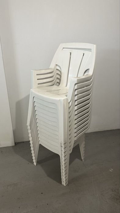 Conjunto 13 cadeiras jardim PVC Impecaveis