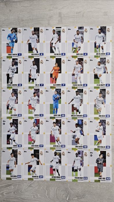 Topps Real Madryt team set 24/25 komplet