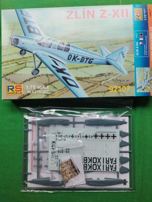 1/72 RS Models 92107 Zlin Z-XII 12 kit modelismo