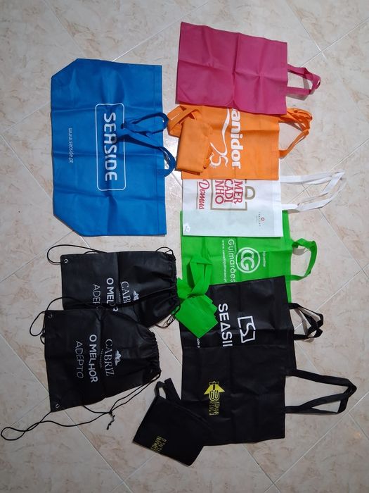 Sacos reutilizáveis de tecido não tecido (TNT)