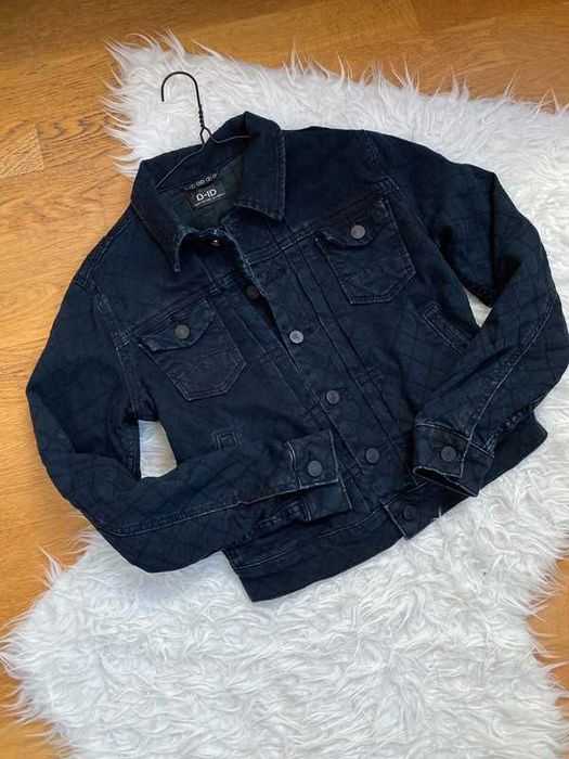 Ciemnogranatowa czarna kurtka jeansowa dżinsowa rozmiar XS krótka