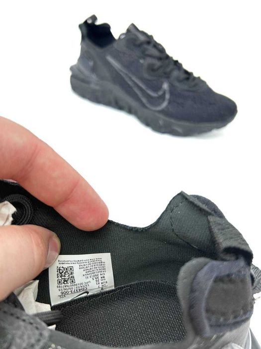Чоловічі кросівки Nike React Vision "Black D553" Розміри 40-45