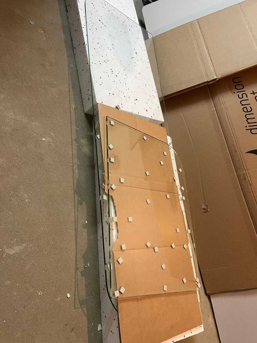 Szkło, szyba hartowana pod kominek L