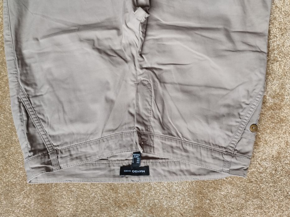 Calças estilo chino cinzentas claro Mango 36.