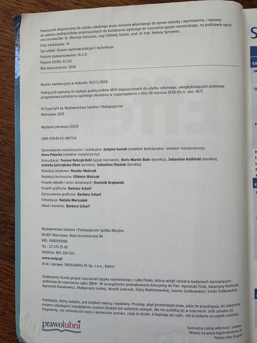 effekt 1 język niemiecki podręcznik
