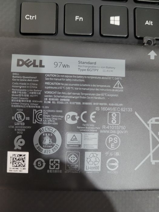 Оригінальні батареї Dell XPS 9570 Precision 5540 6GTPY 7590 H5H20