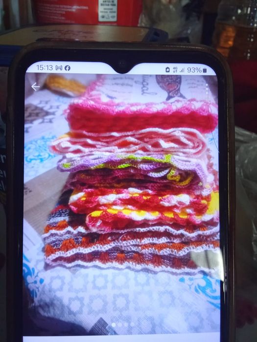 Panos de algodão com picô em renda 6 Panos 20€