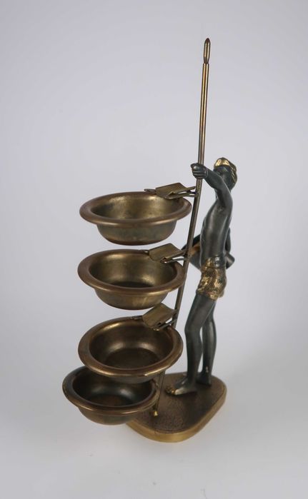 Escultura Art Deco bronze / latão