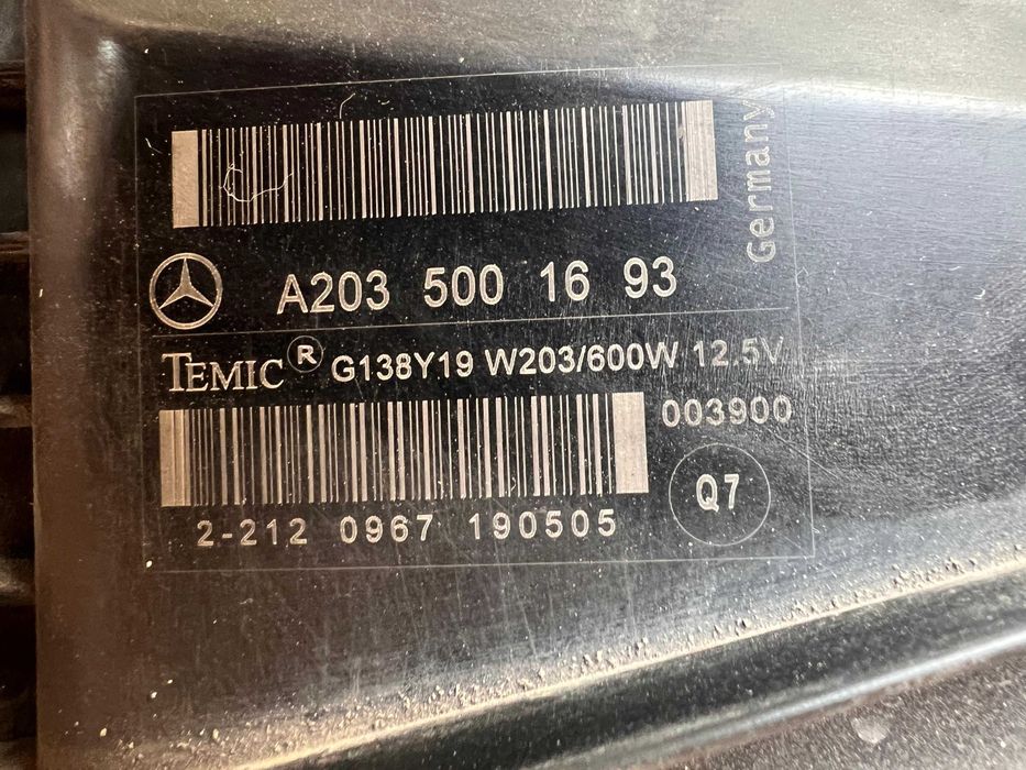 Вентилятор радіатора w203 TEMIC 600W