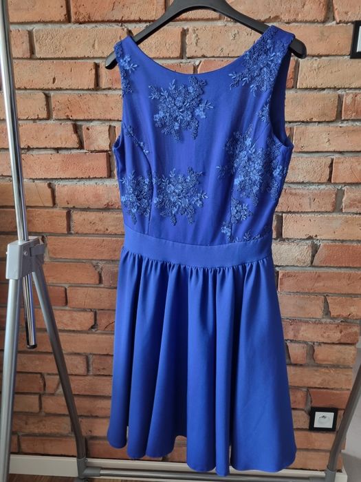 Sukienka niebieska wesele studniówka rozm. 36