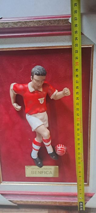Quadro Benfica com jogador em porcelana