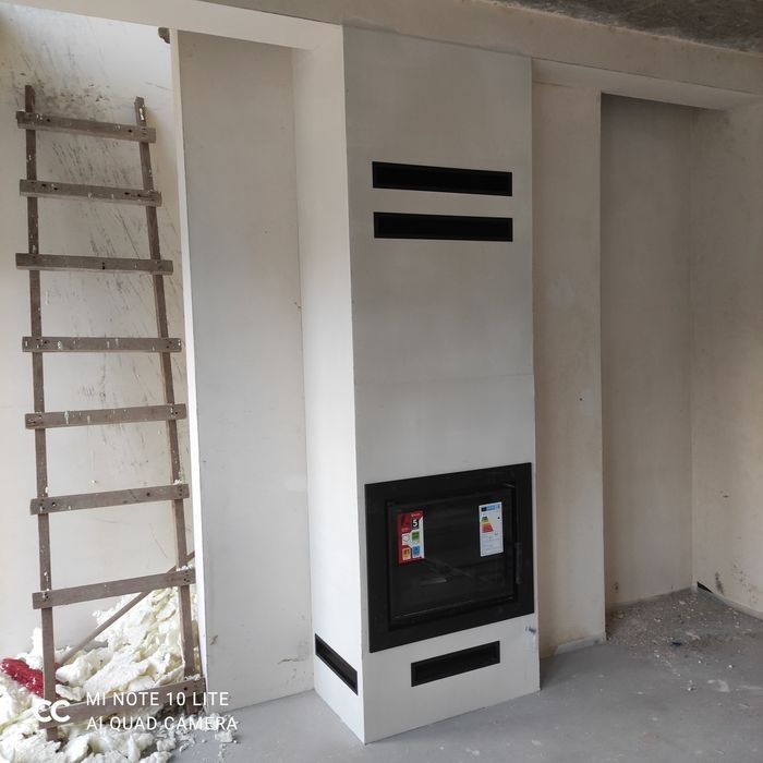 Kominek eko z szybą prostą kominki