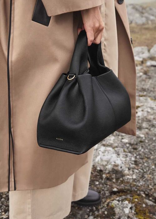 Сумка Polene № 9 Chalk \ Black \ Sandalwood \ Blush