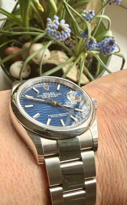 Rolex Datejust 36’ niebieska mozaika,zakup u A.D.2024 jak nowy