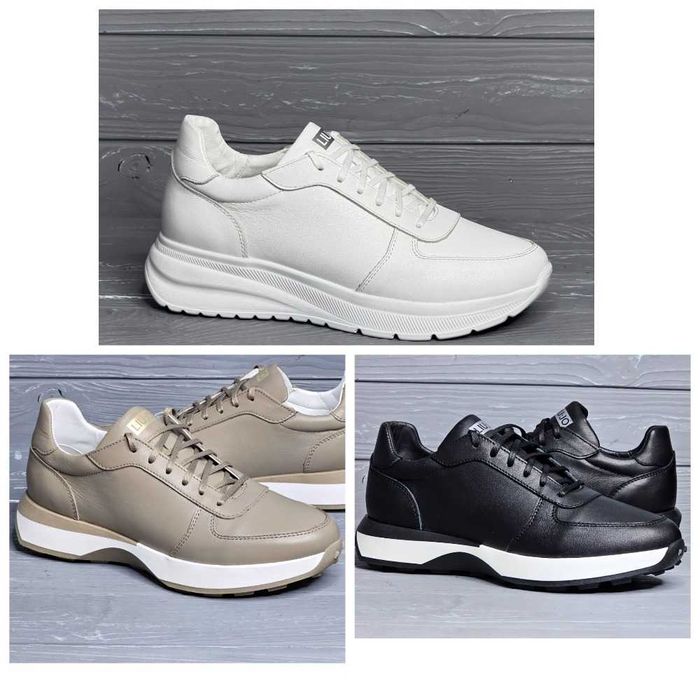 36-41рр! Женские кожаные базовые белые черные бежевые мокко кроссовки!