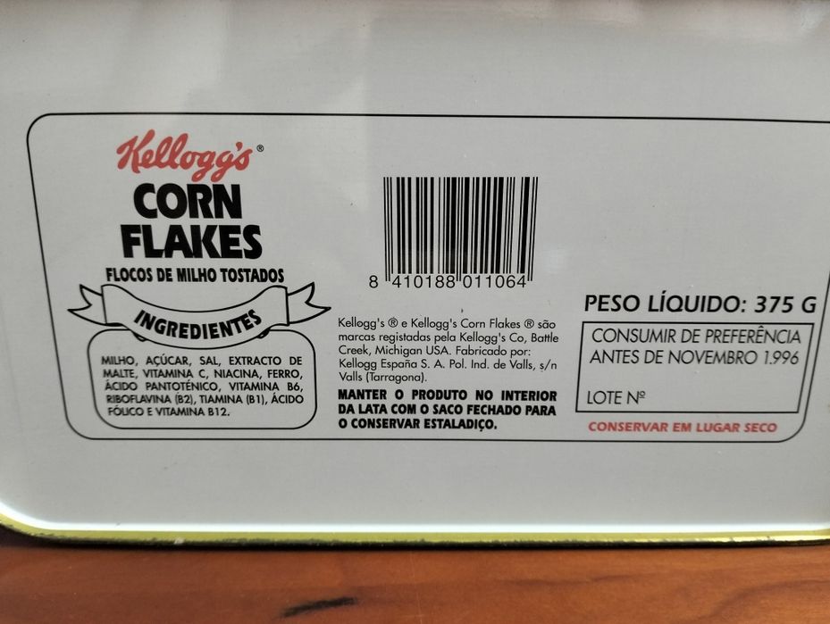 Lata Corn Flakes - Kellogg's 1995