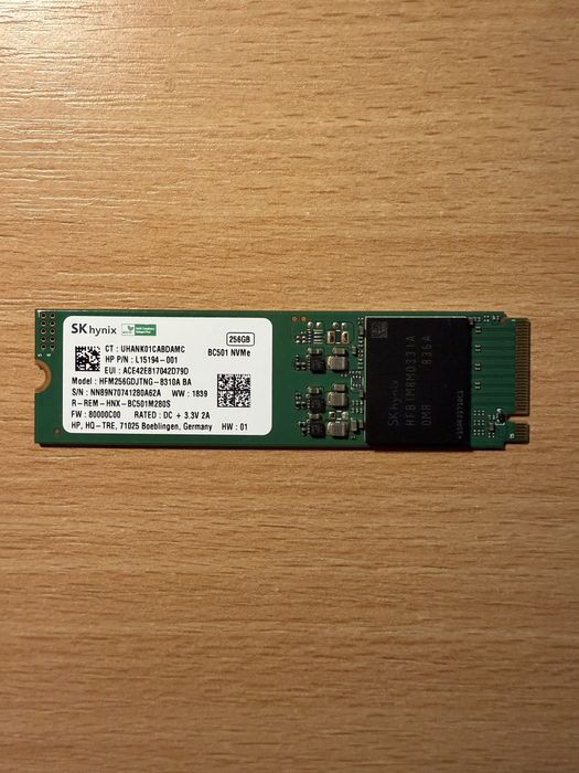 Накопичувач SSD SK Hynix 256GB NVMe, 91% життя