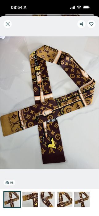Zestaw rezerwacja apaszka i brelok louis vuitton