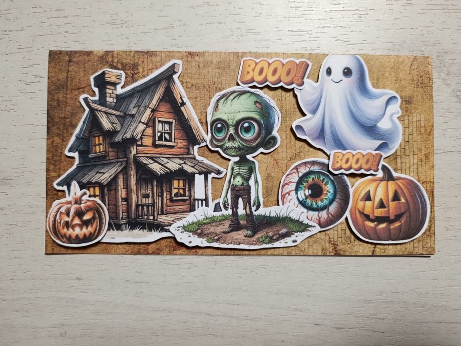 Kartka na Halloween rękodzieło