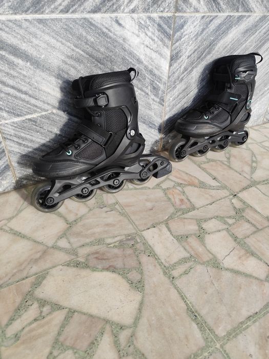 Patins em Linha + Conjunto de Proteções