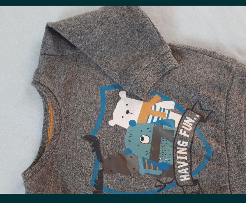 Bluza 74 szara z misiem