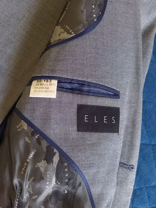 Garnitur męski stalowy