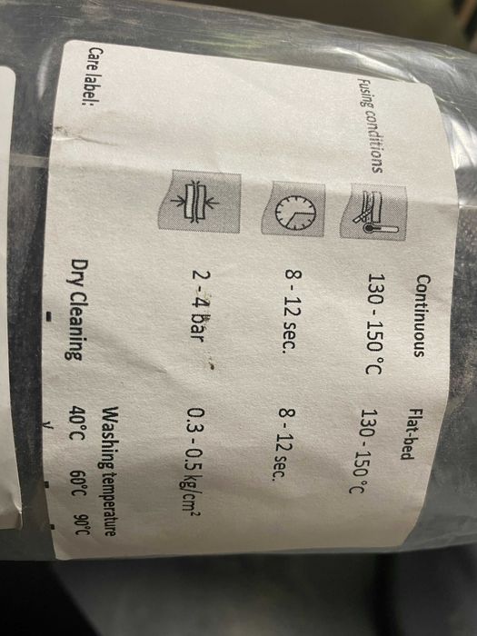 Termowłóknina dwustronny klej, flizelina fizelina do naprasowania 90cm