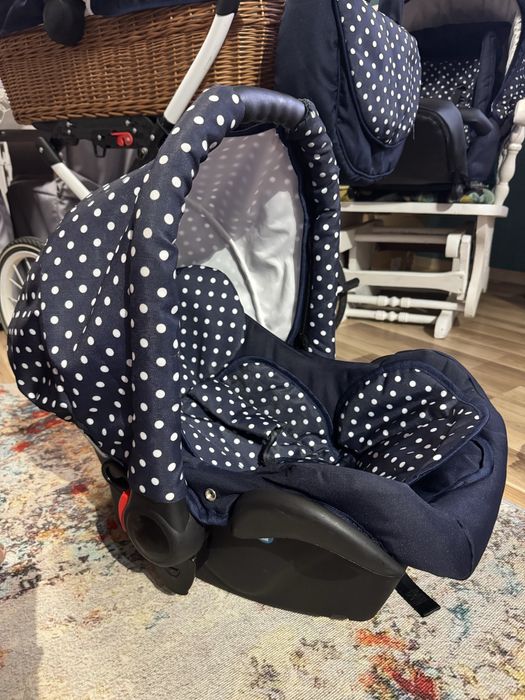 Wózek 3w1 Babe boss viko wiklinowy, wózek retro