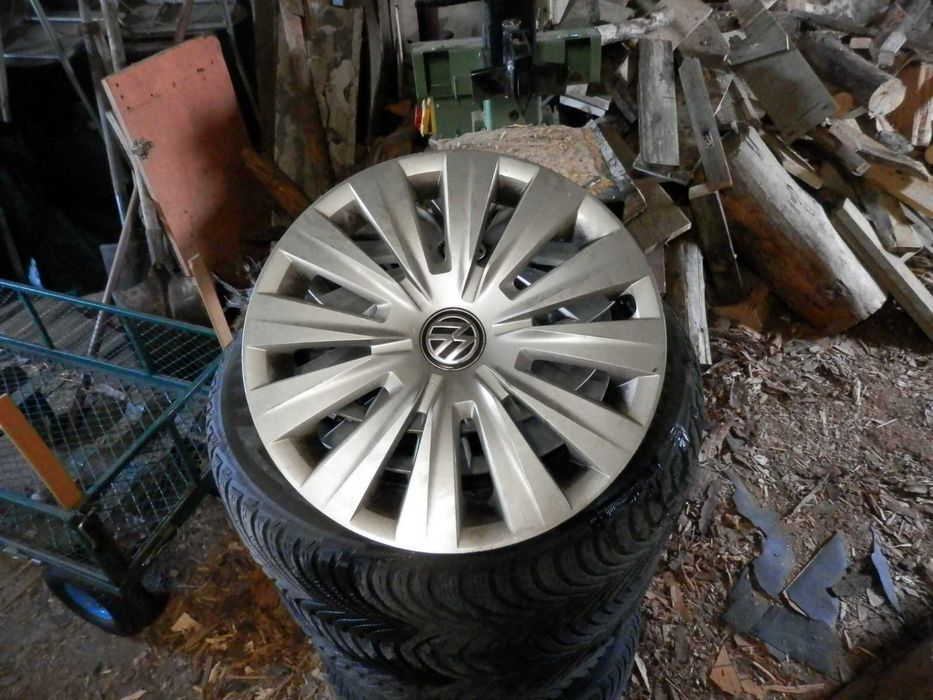 felgi R15 z oponami zimowymi golf,polo 5x112