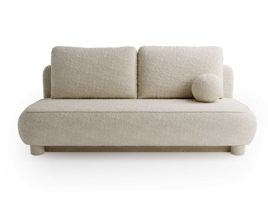 Mała sofa z funkcją spania MIA w kremowo-beżowej tkaninie Wysyłka 5 dni!!
