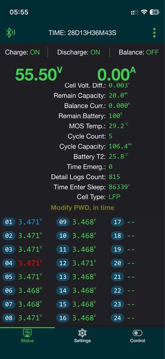lifepo 4 40135 20 Ah 16шт. Ecoflow delta2 з BMS jkong