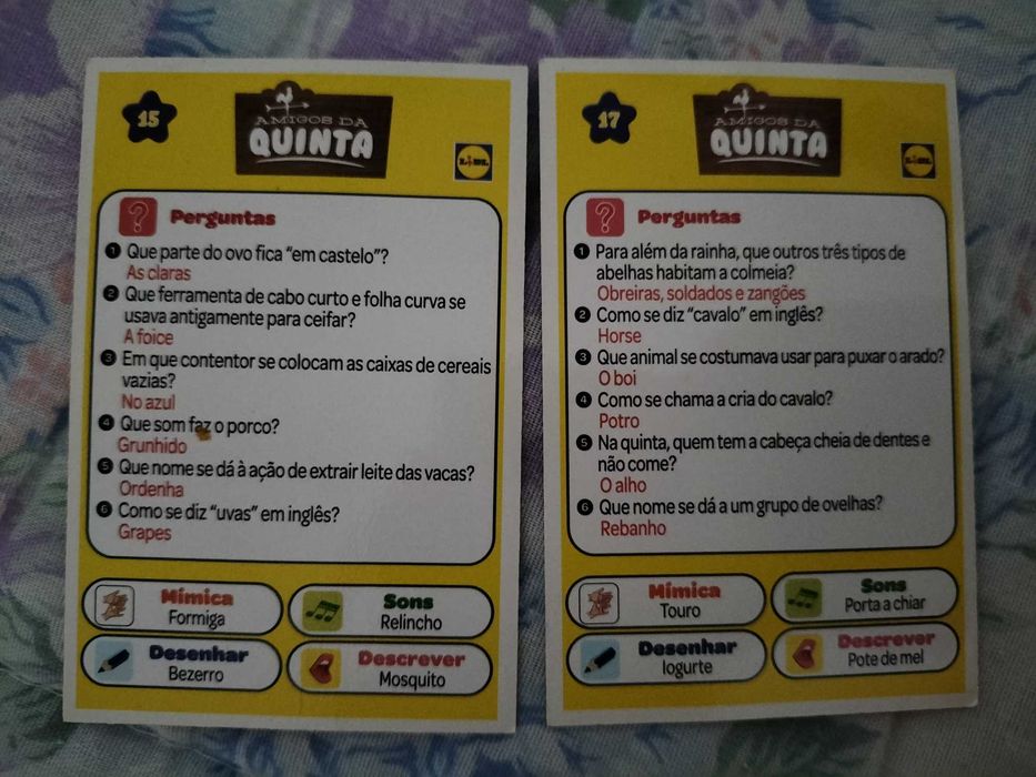 Cartas Amigos da Quinta - Lidl