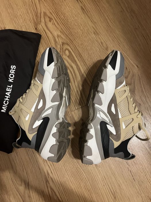 кросівки Michael kors Nick Leather and Suede Trainer