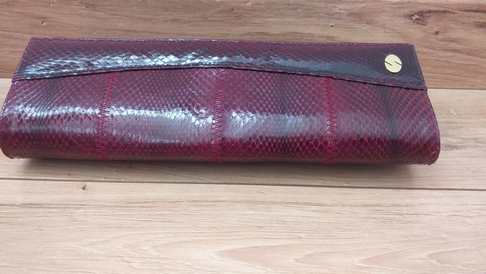 WĄŻ Bottega Veneta styl Mała oryginalna luksusowa skóra węża torebka