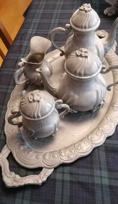 Conjunto em estanho fino - 97% (5 peças)