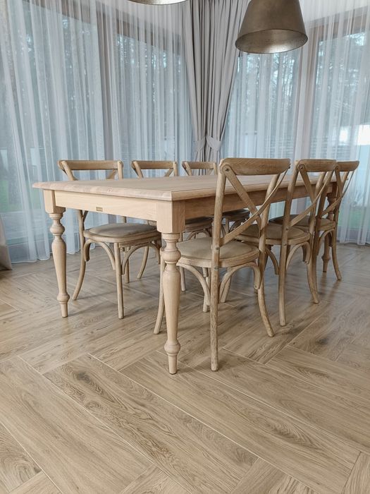 Rozkładany stół dębowy lity dąb