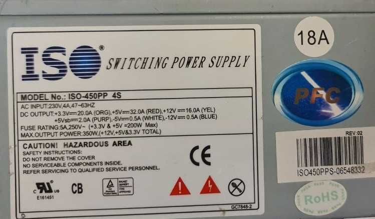 Блоки питания АТХ 350W, 400W, 500W Chieftec iArena GPC-500S
